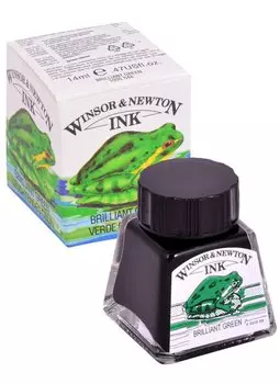 Тушь художественная Winsor&amp;Newton, 14 мл, зеленый бриллиант