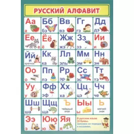 Учебный плакат "Русский алфавит", А4