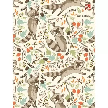 Веселые еноты А6 48л. (детская) КНИГИ ДЛЯ ЗАПИСЕЙ А6 (7БЦ С ПОРОЛОНОМ)