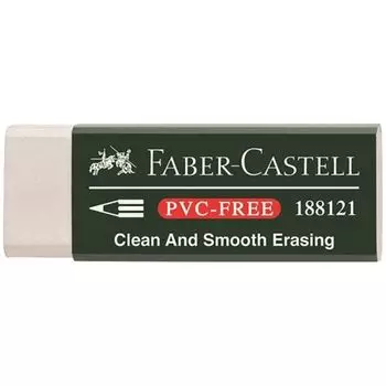 Ластик"PVC-free", прямоугольный, картонный футляр, 31*23*12мм, Faber-Castell