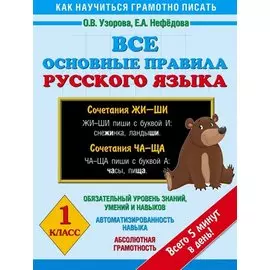 Все основные правила русского языка. 1 класс
