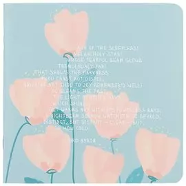 Записная книжка 17*17 40л нелин. "Pastel", розовые цветы, мягк.переплет, микротекстурирование, скрепка