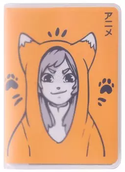 Записная книжка А7 80л кл. "Аниме. Девушка-лиса" в ПВХ-обложке, тонир.внутр.блок