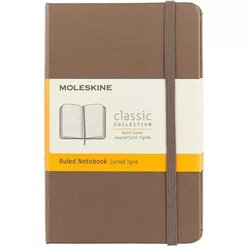 Записная книжка Moleskine Classic Pocket, линейка, коричневая, 96 листов, А6