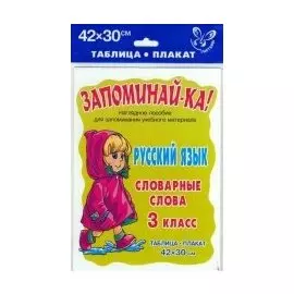 Русский язык. Словарные слова. 3 класс. Наглядное пособие