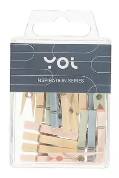 Зажимы для бумаги Yoi, Inspiration series, 20 штук, в ассортименте