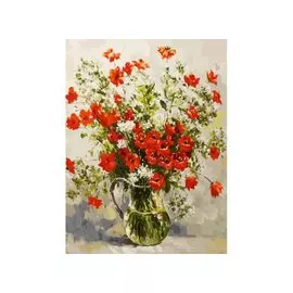 Живопись на холсте 30*40 см. Букет в кувшине (111-AS )