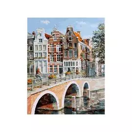 Живопись на холсте 40*50 см. Императорский канал в Амстердаме (117-AB)