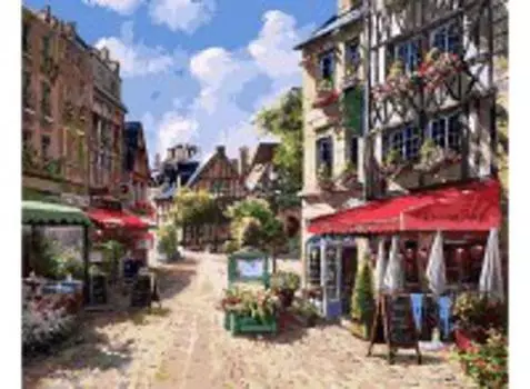 Живопись на холсте 40*50 см. Уличное кафе (101-AB)