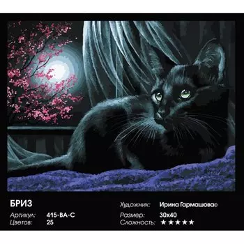 Живопись на холсте по номерам "Бриз", 30 х 40 см