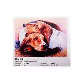 Живопись на холсте по номерам "Инь-ян", 30 х 40 см