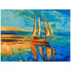 Живопись на холсте. Размер 30*40 см.. Под парусами (032-AS )