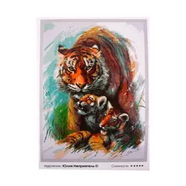 Живопись на картоне по номерам "Попробуй подойди"