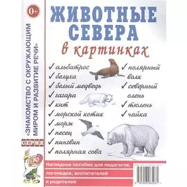 Животные севера в картинках. Наглядное пособие для педагогов, логопедов, воспитателей и родителей