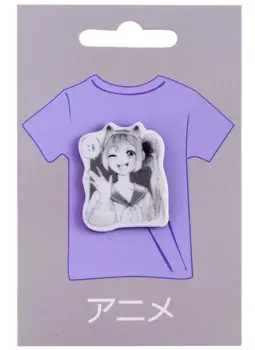 Значок Аниме Девушка с ушками Дзё (акрил)