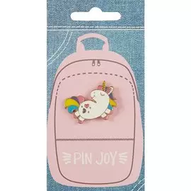 Значок Pin Joy Единорог с разноцветной гривой (металл) (12-08599-002)