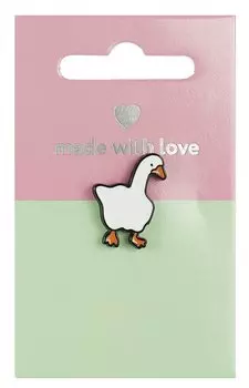 Значок Гусь (металл)