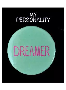 Значок круглый Dreamer (мятный) (металл) (38мм)