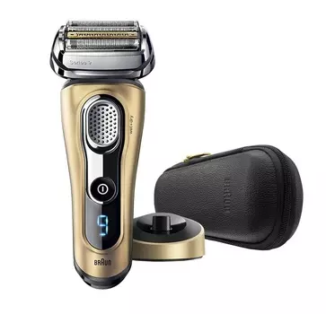 Электробритва Braun Series 9 9299s Gold с зарядной станцией и кожаным футляром
