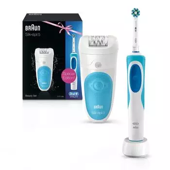 Эпилятор Braun Silk-epil 5 5-511 + Электрическая зубная щетка Oral-B Vitality CrossAction D12.513