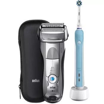 Набор: Электробритва Braun Series 7 7893s + Электрическая зубная щетка Oral-B PRO 500 CrossAction D16.513.U