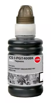 Чернила Cactus CS-I-PGI1400BK черный (100 мл) для Canon MAXIFY MB2040, MB2140, MB2740
