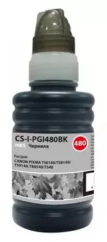 Чернила Cactus CS-I-PGI480BK черный (100 мл) для Canon Pixma TR7540, TR8540, TS6140, TS8140, TS9140