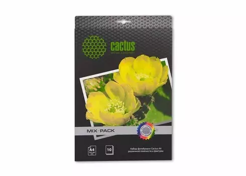 Фотобумага Cactus CS-MIXPACK A4, 10л. различная фактура универсальная