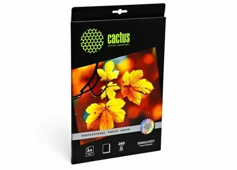 Фотобумага полуглянцевая Cactus Prof CS-KSGA4260200 A4, 260г/м2, 200л.