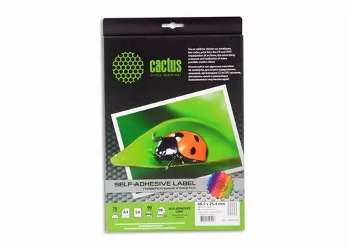 Этикетки Cactus С-30485254 A4 25.4x48.5 мм 40 шт на листе, 50 л.