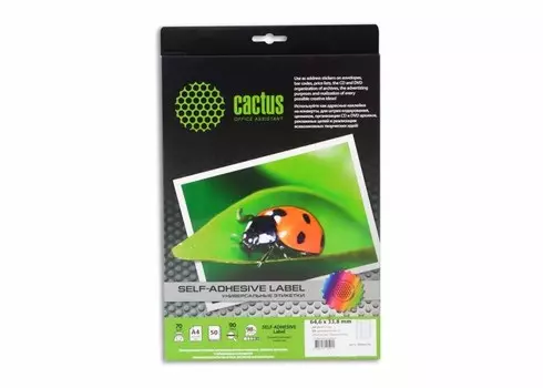 Этикетки Cactus С-30646338 A4 33.8x64.6мм 24шт на листе, 50л.