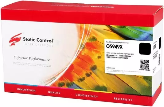 Картридж лазерный Static Control 002-01-S5949X (Q5949X) черный увеличенной емкости для HP LJ 1320, 3390, 3392 (6'000 стр.)