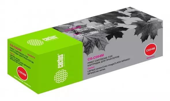 Лазерный картридж Cactus CS-C054M (Cartridge 054) пурпурный для Canon LBP 621cw, 623cdw, 641cw, 643cdw (1'200 стр.)