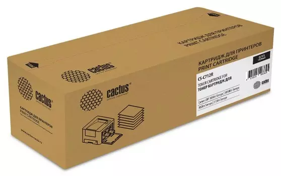 Лазерный картридж Cactus CS-C712R (Cartridge 712) черный для Canon LBP 3010 i-Sensys, 3010b i-Sensys, 3020 i-Sensys, 3100 i-Sensys (1'500 стр.)