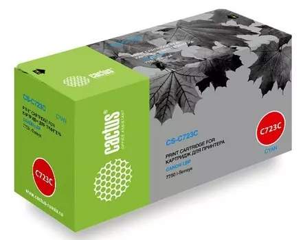 Лазерный картридж Cactus CS-C723C (Cartridge 723) голубой для Canon LBP 7750 i-Sensys, 7750cd i-Sensys, 7750cdn i-Sensys (8'500 стр.)