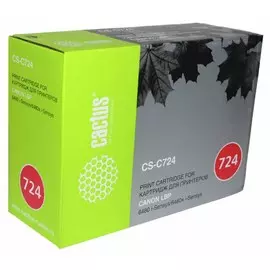 Лазерный картридж Cactus CS-C724 (Cartridge 724) черный для Canon LBP 6480 i-Sensys, 6480x i-Sensys, 6750 i-Sensys, 6750dn i-Sensys, 6780x i-Sensys; MF512x i-Sensys, 515x i-Sensys (6'000 стр.)