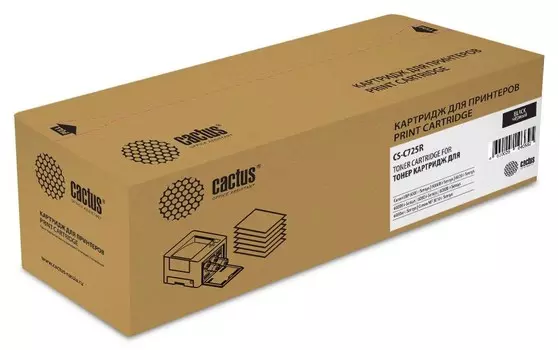 Лазерный картридж Cactus CS-C725R (Cartridge 725) черный для Canon LBP 6000 i-Sensys, 6000b i-Sensys, 6020 i-Sensys, 6020b i-Sensys, 6030 i-Sensys, 6030b i-Sensys, 6030w i-Sensys; MF3010 i-Sensys (1'600 стр.)