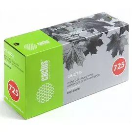 Лазерный картридж Cactus CS-C725S (Cartridge 725) черный для Canon LBP 6000 i-Sensys, 6000b i-Sensys, 6020 i-Sensys, 6020b i-Sensys, 6030 i-Sensys, 6030b i-Sensys, 6030w i-Sensys; MF3010 i-Sensys (1'600 стр.)