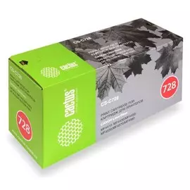 Лазерный картридж Cactus CS-C728 (Cartridge 728) черный для Canon Fax L150, L170, L410; MF4410 i-Sensys, 4430 i-Sensys, 4450 i-Sensys, 4550 i-Sensys, 4570 i-Sensys, 4580 i-Sensys, 4730 i-Sensys, 4750 i-Sensys, 4870 i-Sensys (2'100 стр.)
