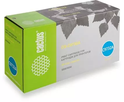Лазерный картридж Cactus CS-C9732A (HP 645A) желтый для принтеров HP Color LaserJet 5500, 5500DN, 5500DTN, 5500HDN, 5500TDN, 5500N, 5550, 5550DN, 5550DTN, 5550HDN, 5550N (12000 стр.)