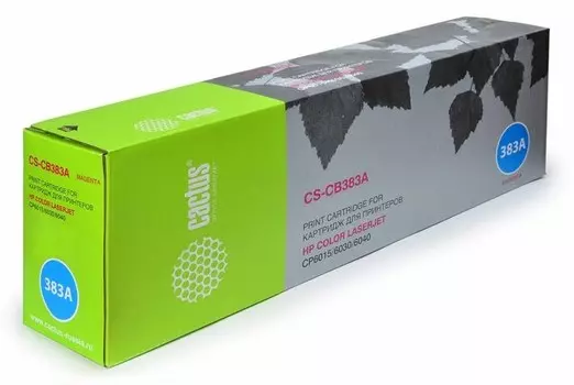 Лазерный картридж Cactus CS-CB383AV (HP 824A) пурпурный для HP Color LaserJet CM6030, CM6030f MFP, CM6030 MFP, CM6040, CM6040f MFP, CM6040 MFP, CP6015, CP6015de, CP6015dn, CP6015n, CP6015x, CP6015xh (21'000 стр.)