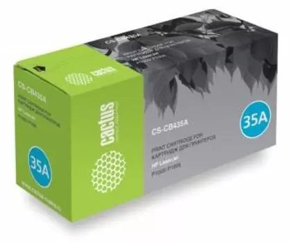 Лазерный картридж Cactus CS-CB435AS (HP 35A) черный для HP LaserJet P1002, P1002w, P1002wl, P1005, P1006, P1007, P1008, P1009 (1'500 стр.)