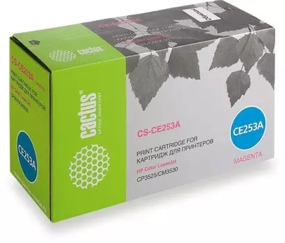 Лазерный картридж Cactus CS-CE253AV (HP 504A) пурпурный для HP Color LaserJet CM3530, CM3530fs, CM3530fs MFP, CP3520, CP3525, CP3525dn (7'000 стр.)