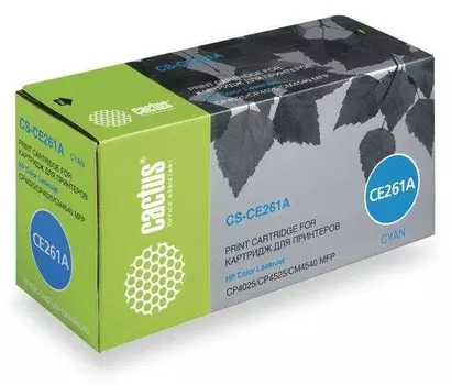 Лазерный картридж Cactus CS-CE261AR (HP 648A) голубой для HP Color LaserJet CP4020 Enterprise, CP4025 Enterprise, CP4025dn, CP4025n, CP4520 Enterprise, CP4525 Enterprise, CP4525dn, CP4525n, CP4525xh (11'000 стр.)