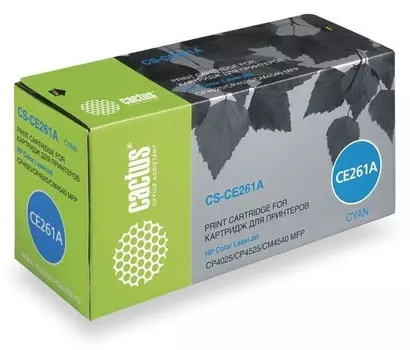 Лазерный картридж Cactus CS-CE261AV (HP 648A) голубой для HP Color LaserJet CP4020 Enterprise, CP4025 Enterprise, CP4025dn, CP4025n, CP4520 Enterprise, CP4525 Enterprise, CP4525dn, CP4525n, CP4525xh (11'000 стр.)