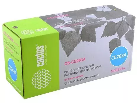Лазерный картридж Cactus CS-CE263AR (HP 648A) пурпурный для HP Color LaserJet CP4020 Enterprise, CP4025 Enterprise, CP4025dn, CP4025n, CP4520 Enterprise, CP4525 Enterprise, CP4525dn, CP4525n, CP4525xh (11'000 стр.)