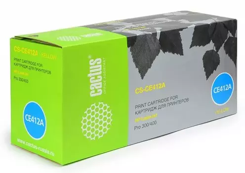 Лазерный картридж Cactus CS-CE412A (HP 305A) желтый для HP Color LaserJet M351, M351a Pro, M375, M375nw MFP Pro, M451, M451dn Pro, M451dw Pro, M451nw Pro, M475, M475dn MFP Pro, M475dw MFP Pro (2'600 стр.)
