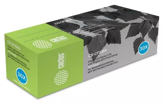 Лазерный картридж Cactus CS-CF230X (HP 30X) черный увеличенной емкости для HP LaserJet M203dn Pro, M203dw Pro, M227, M227fwd, M227sdn (3'500 стр.)