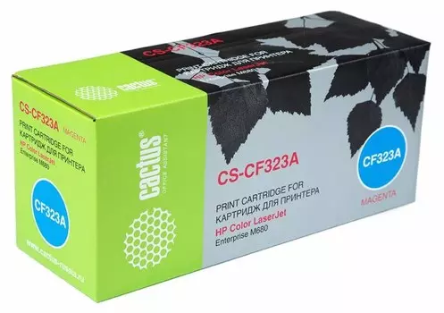 Лазерный картридж Cactus CS-CF323A (HP 653A) пурпурный для HP Color LaserJet M680 Enterprise MFP, M680dn Enterprise MFP (CZ248A), M680f Enterprise MFP (CZ249A), M680z Enterprise flow MFP (CZ250A) (16'500 стр.)