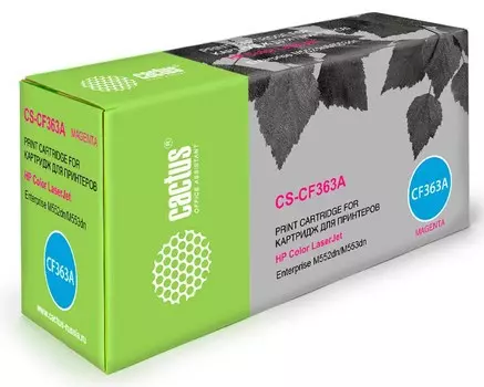 Лазерный картридж Cactus CS-CF363A (HP 508A) пурпурный для HP Color LaserJet M552dn Enterprise, M553 series, M553dn Enterprise, M553n Enterprise, M553x Enterprise, M577c Enterprise, M577dn Enterprise, M577f Enterprise (5'000 стр.)